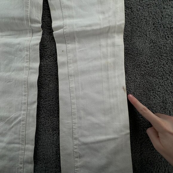 NWD Dsquared 2 White Denim Button Fly Jeans Size 40 ITALY Women Maple Leaf - Picture 3 of 16